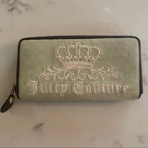 Y2K Juicy Couture Green Velour Wallet